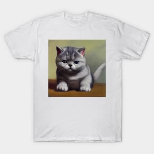 cute british shorthair cat kitten 1 T-Shirt